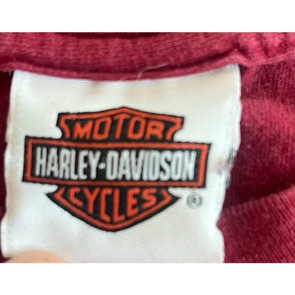 Vintage Harley Davidson Red Timeless Original Warr's London England-Medium - Picture 6 of 6